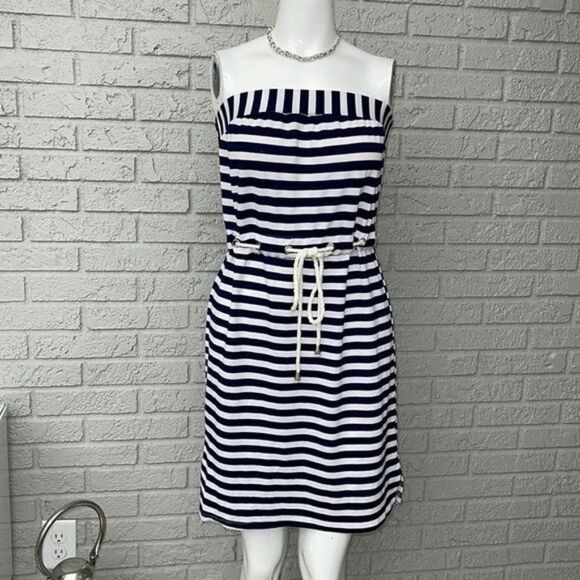 Sandiva Striped Strapless Dress Size S - Picture 1 of 6